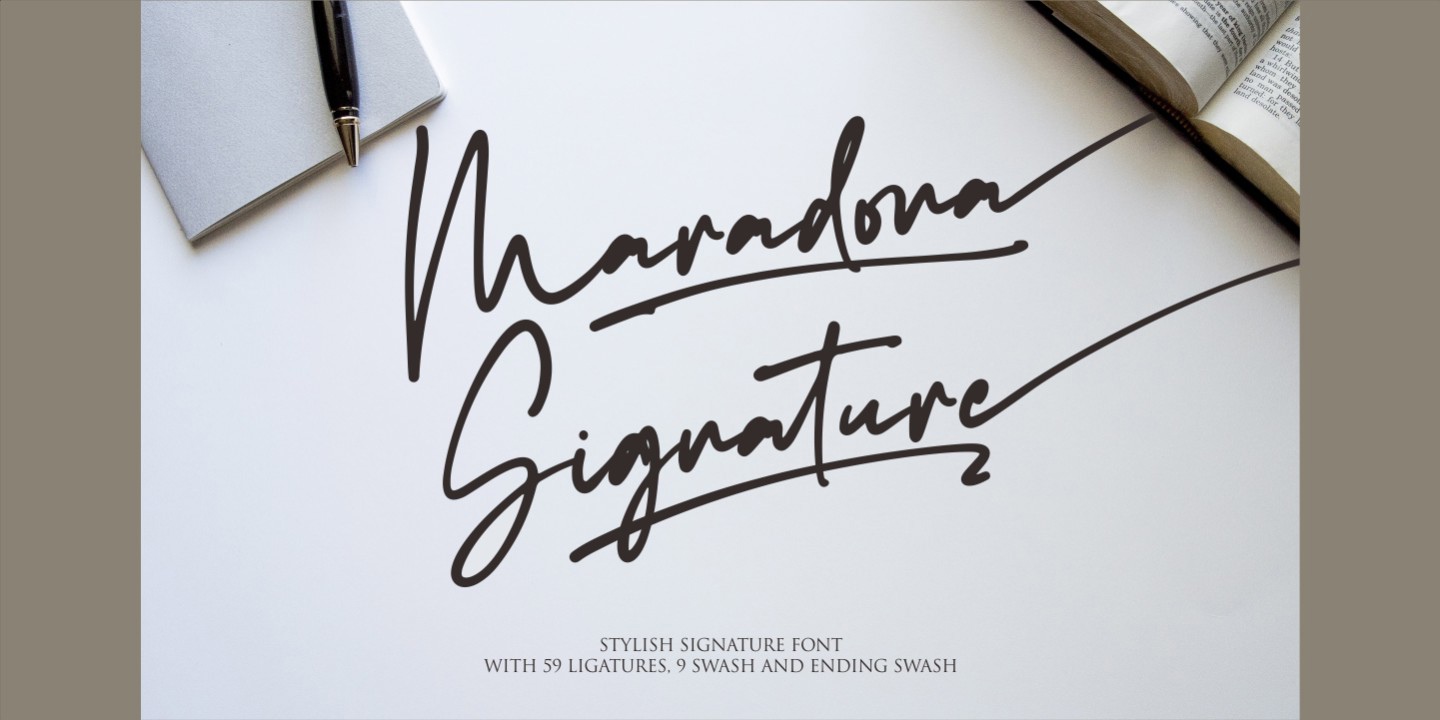 Schriftart Maradona Signature