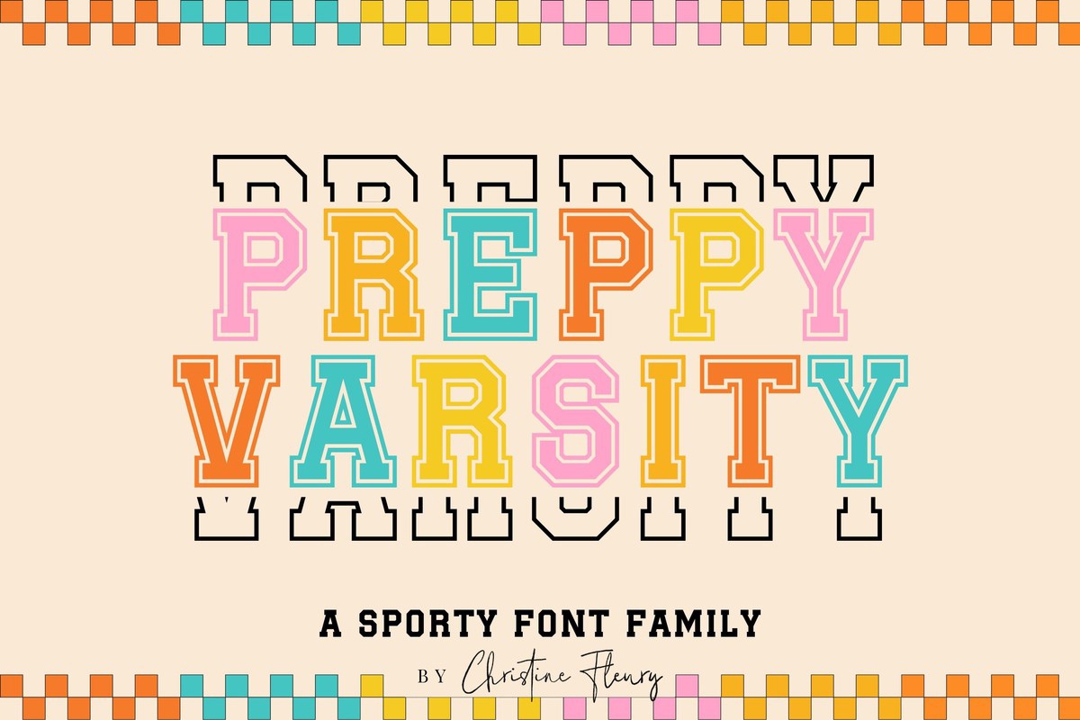 Schriftart CF-Preppy Varsity