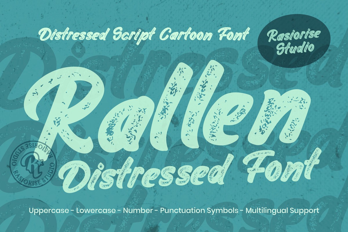 Schriftart Rallen Distressed