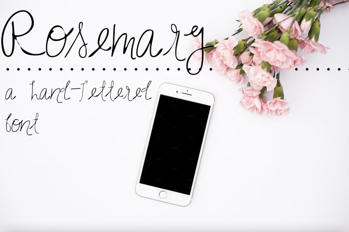 Schriftart Rosemary