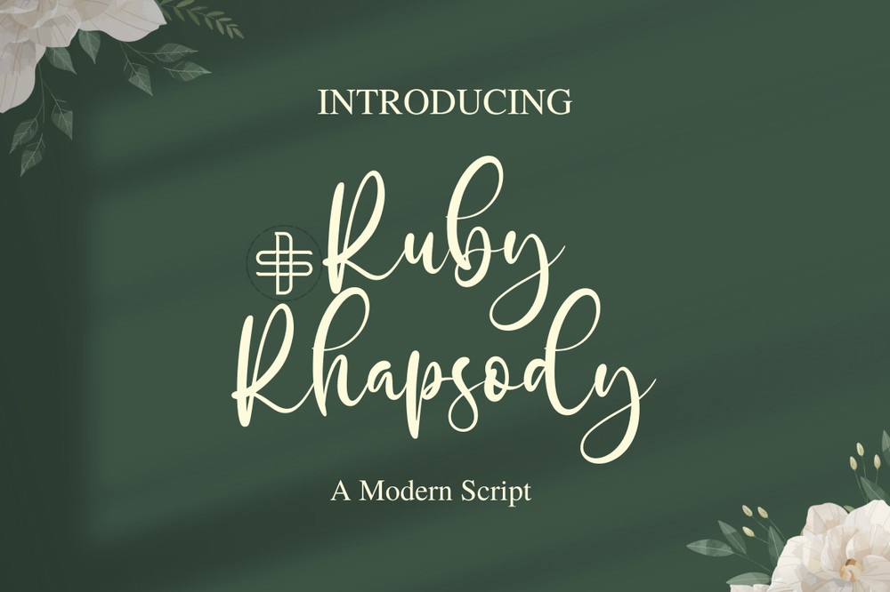 Schriftart Ruby Rhapsody