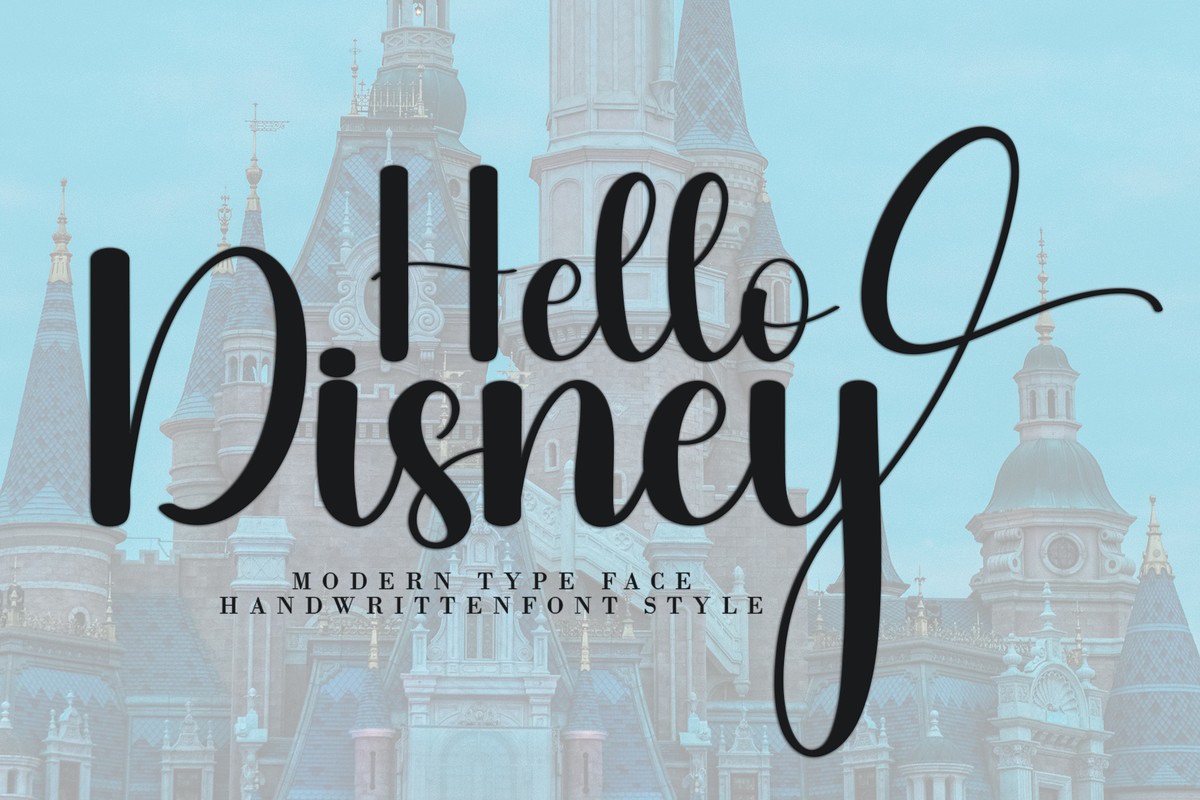 Schriftart Hello Disney