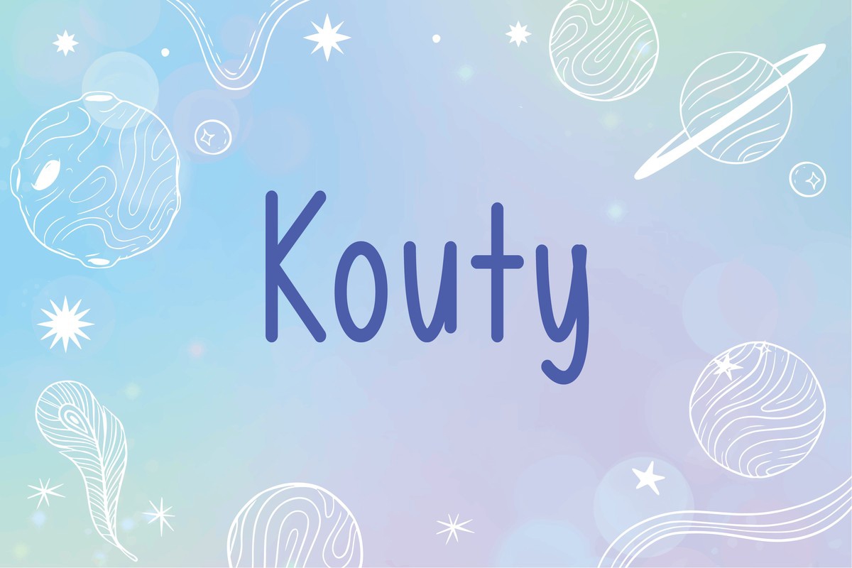 Schriftart Kouty