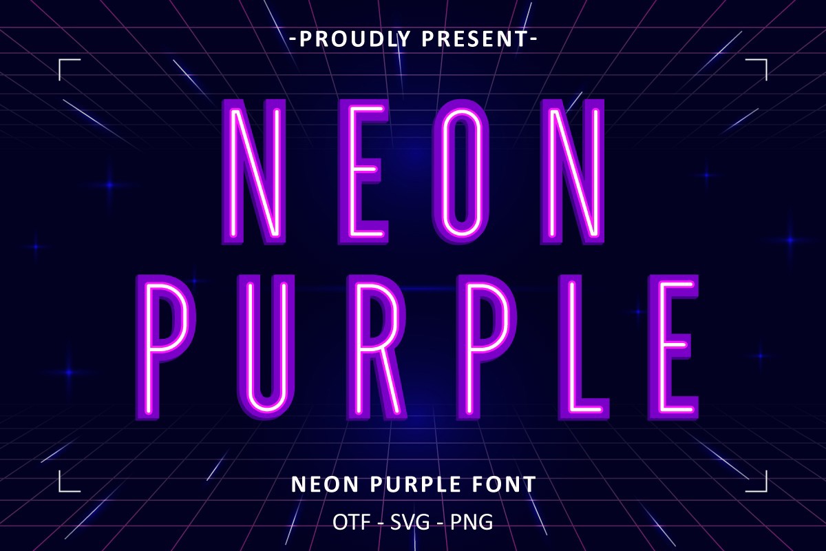 Schriftart Neon Purple