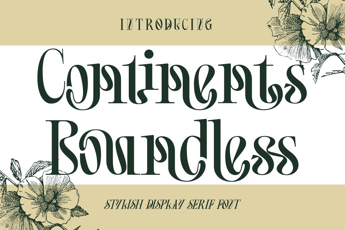 Schriftart Continents Boundless