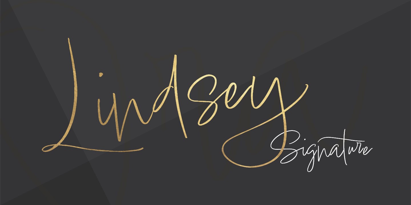 Schriftart Lindsey Signature