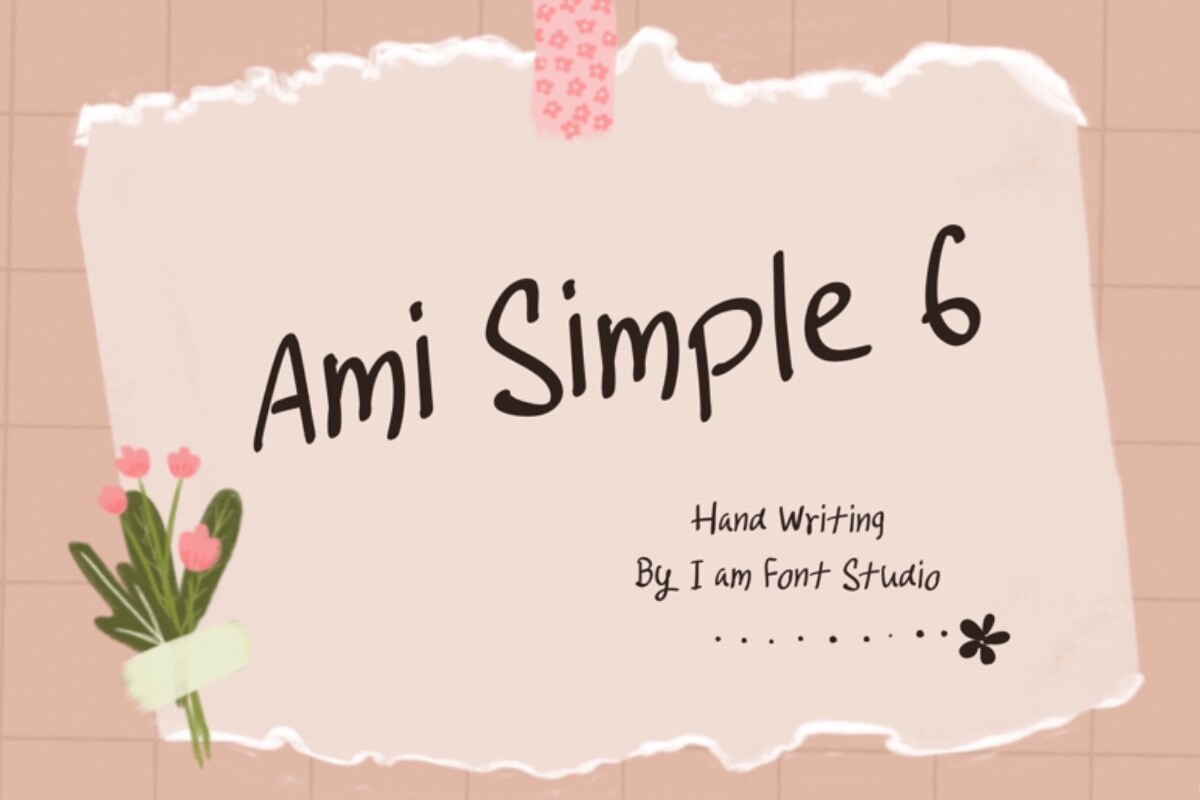 Schriftart Ami Simple 6