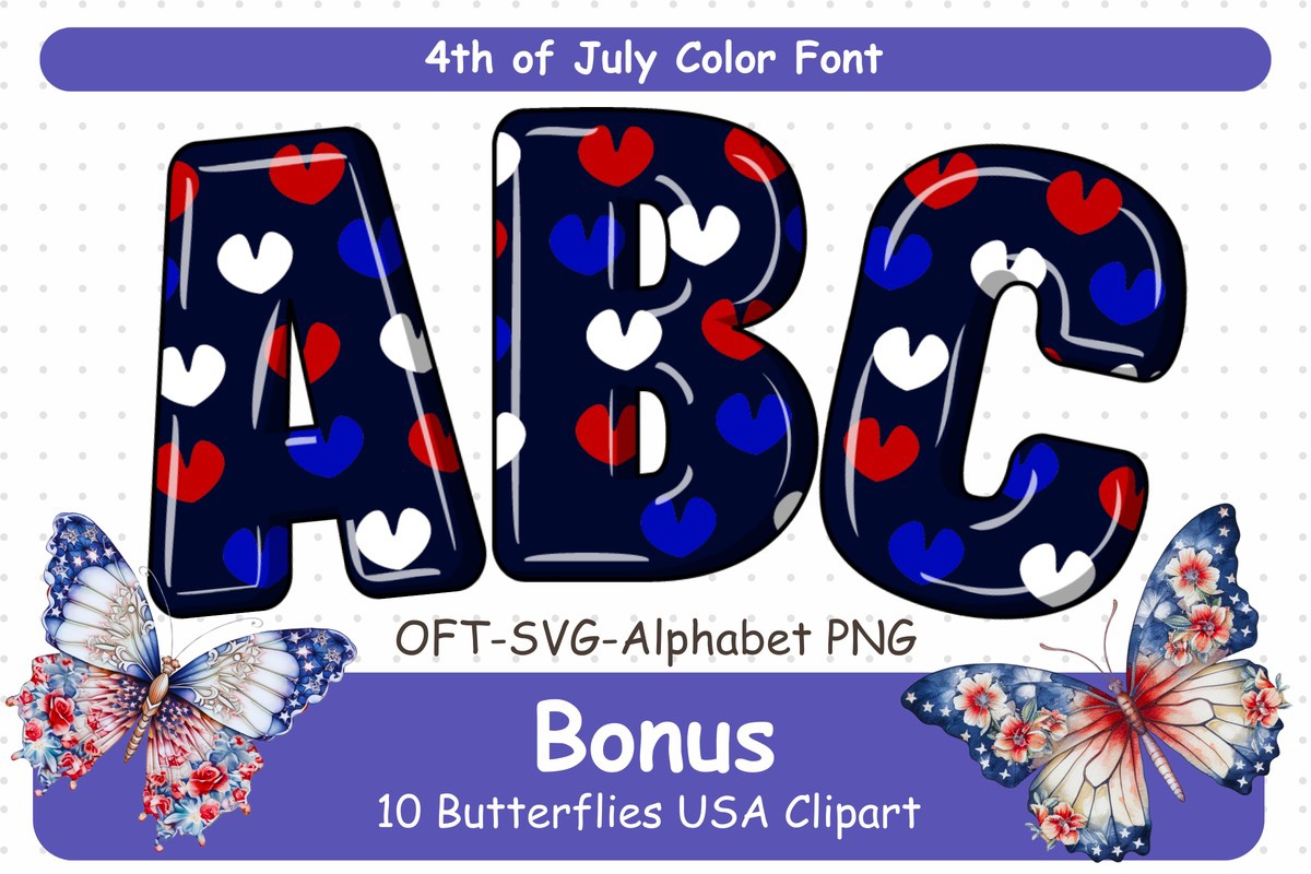 Schriftart 4th of July