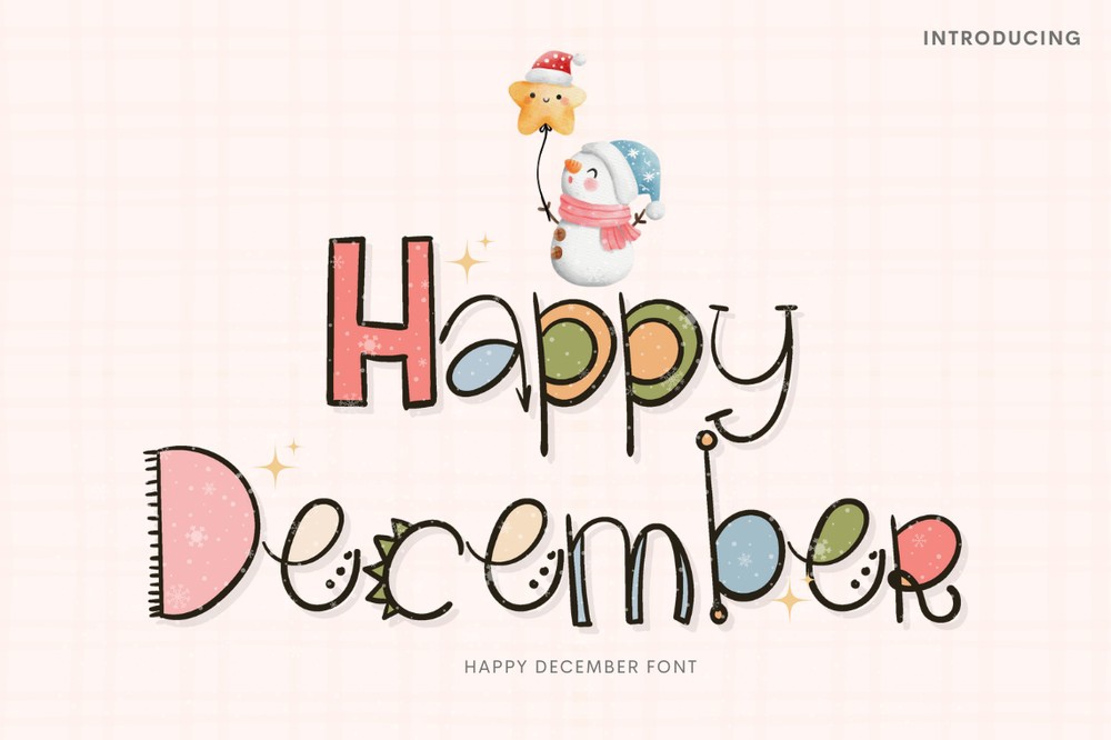 Schriftart Happy December