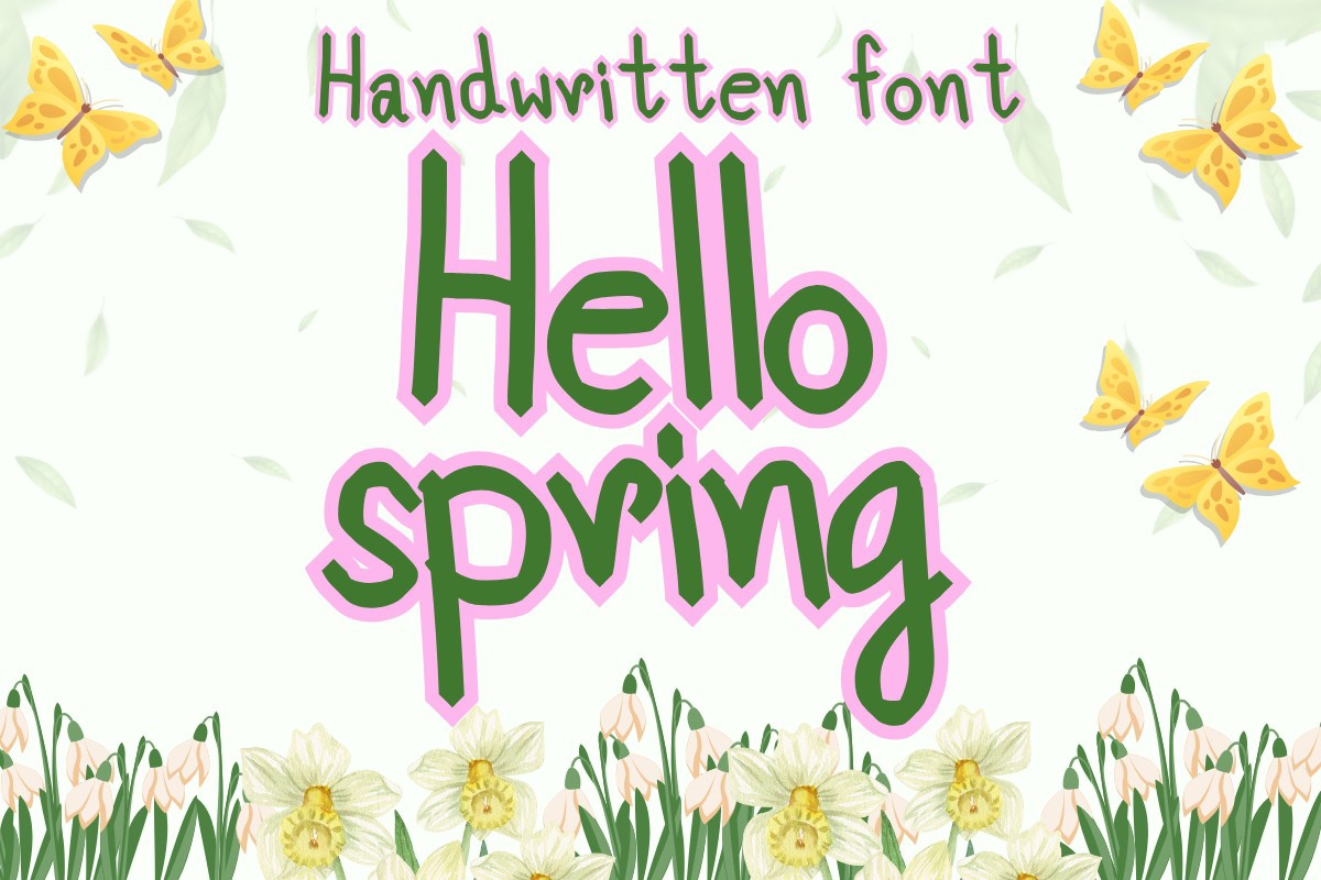 Schriftart Hello Spring