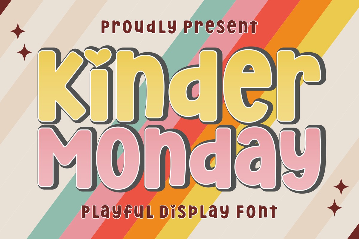 Schriftart Kinder Monday