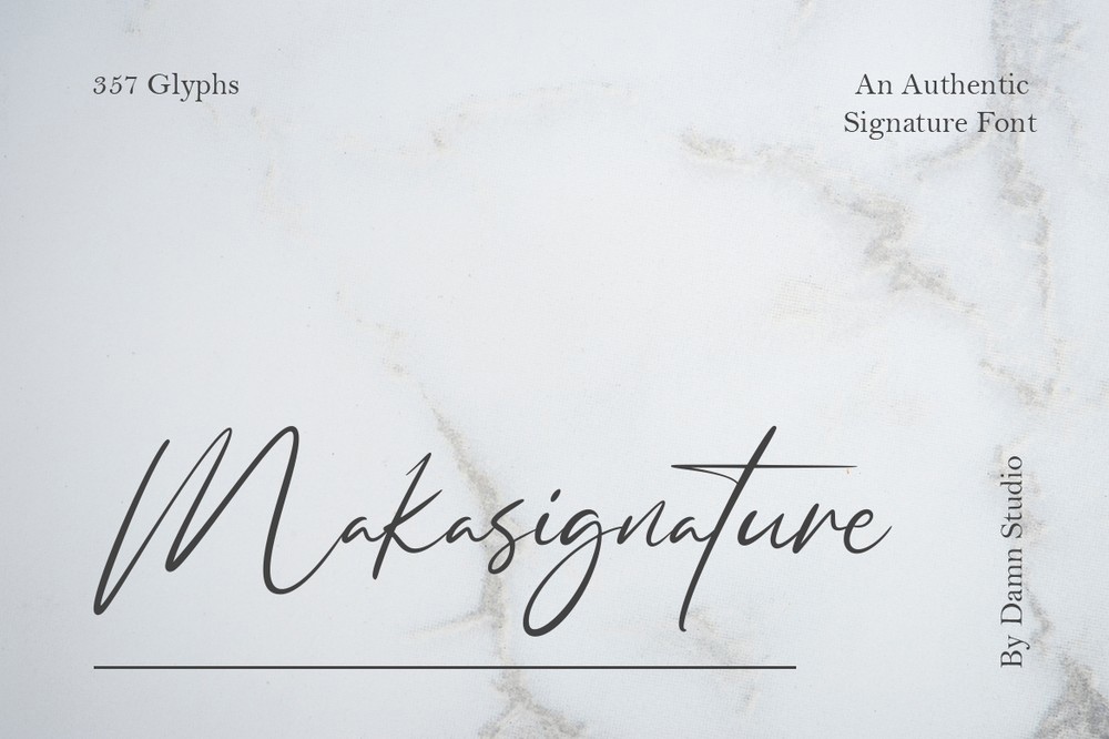 Schriftart Makasignature