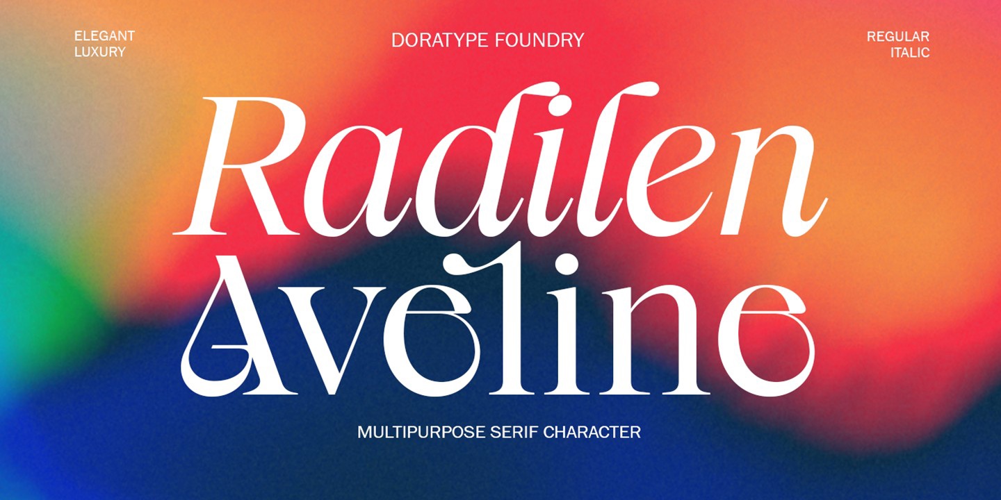 Schriftart Radilen Aveline