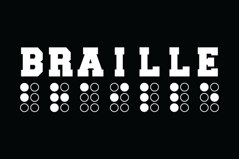 Schriftart Braille