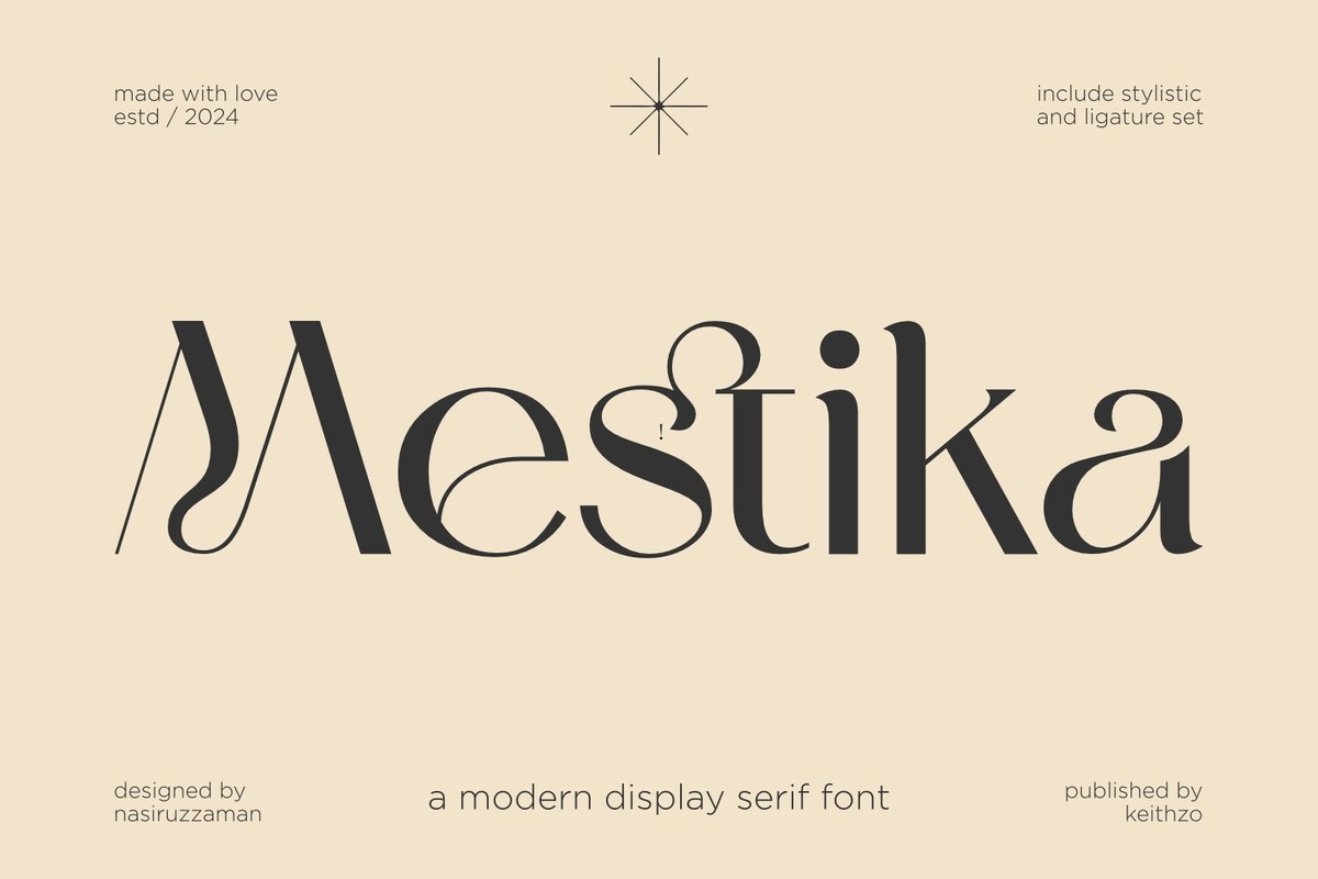 Schriftart Mestika