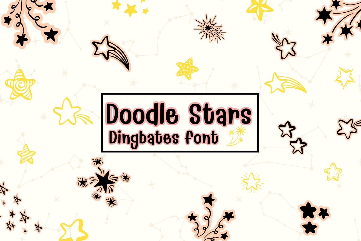 Schriftart Doodle Stars