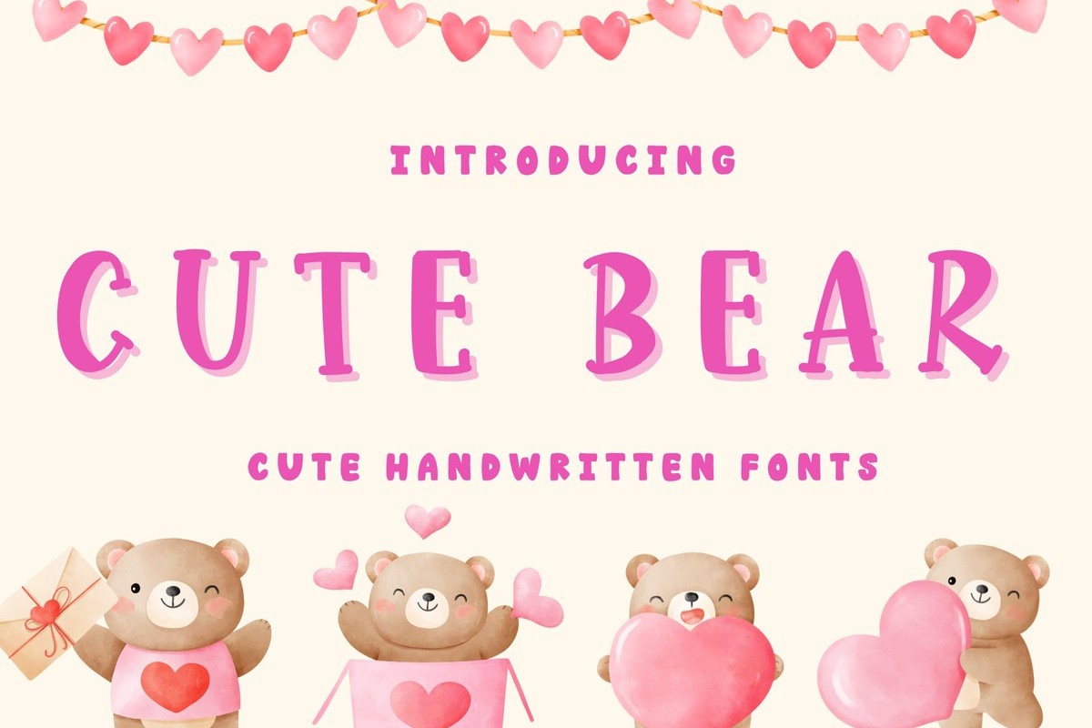 Schriftart Cute Bear