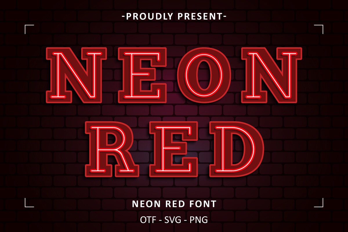 Schriftart Neon Red