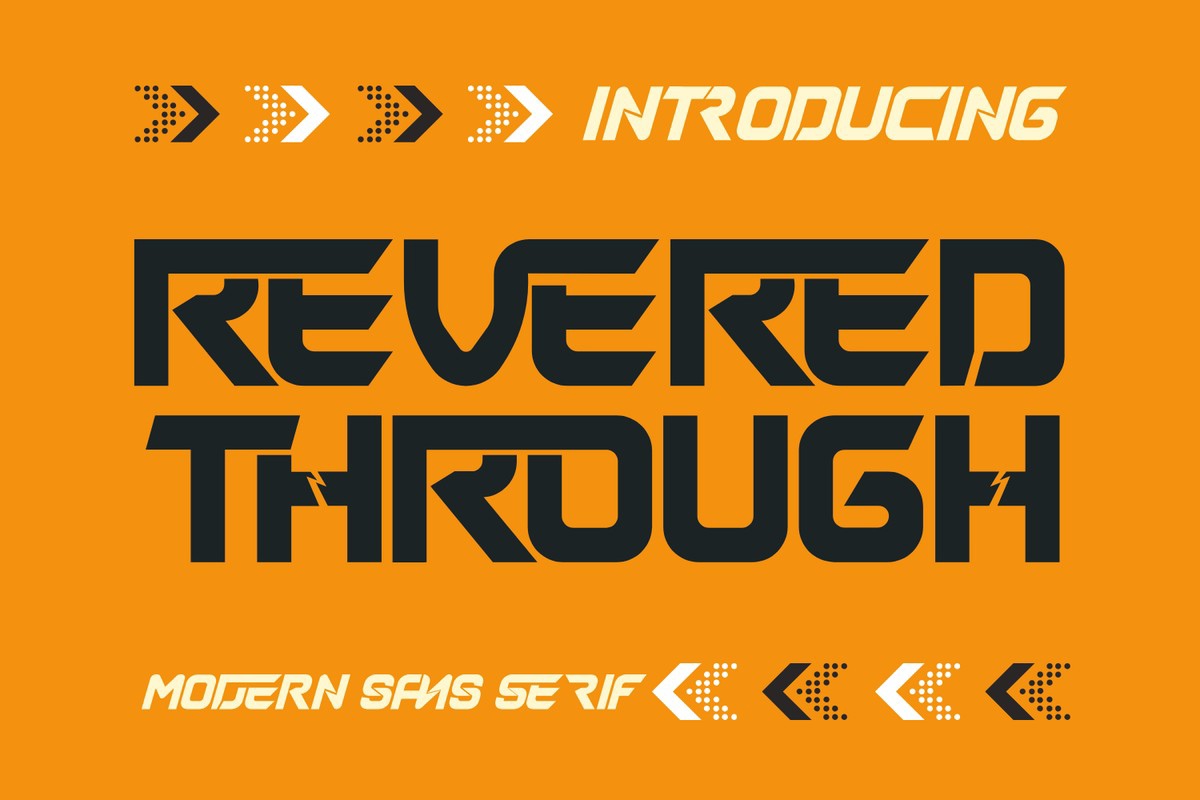 Schriftart Revered Through