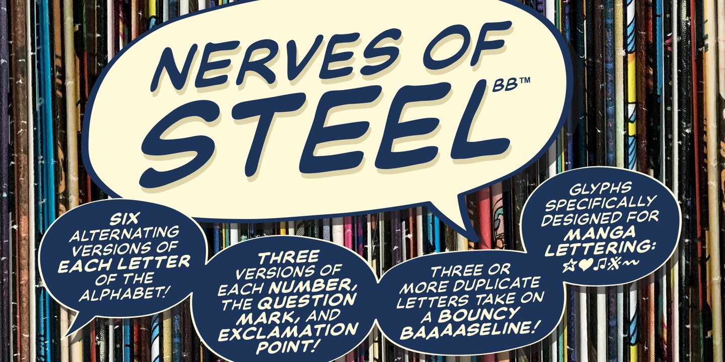 Schriftart Nerves of Steel BB