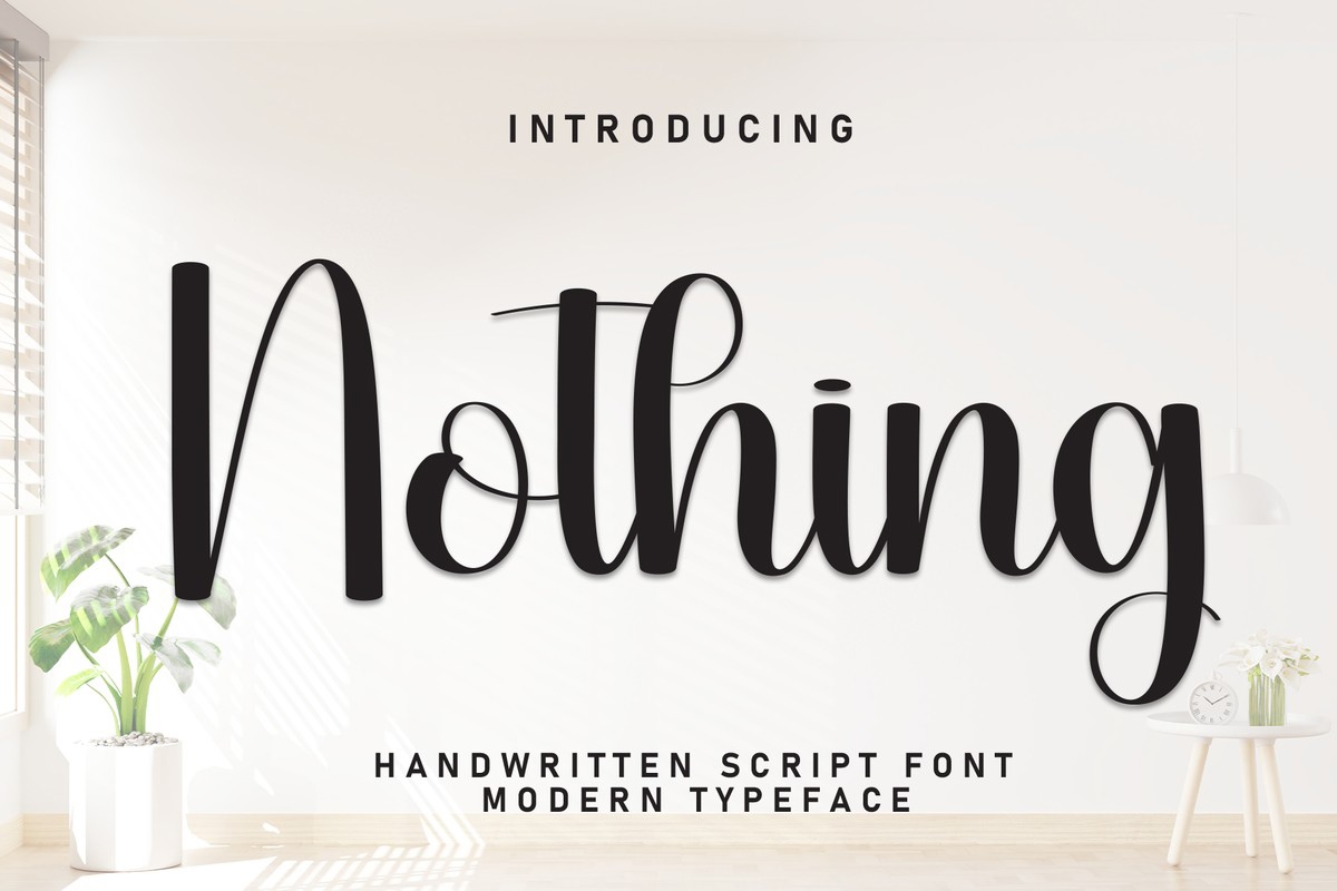 Schriftart Nothing