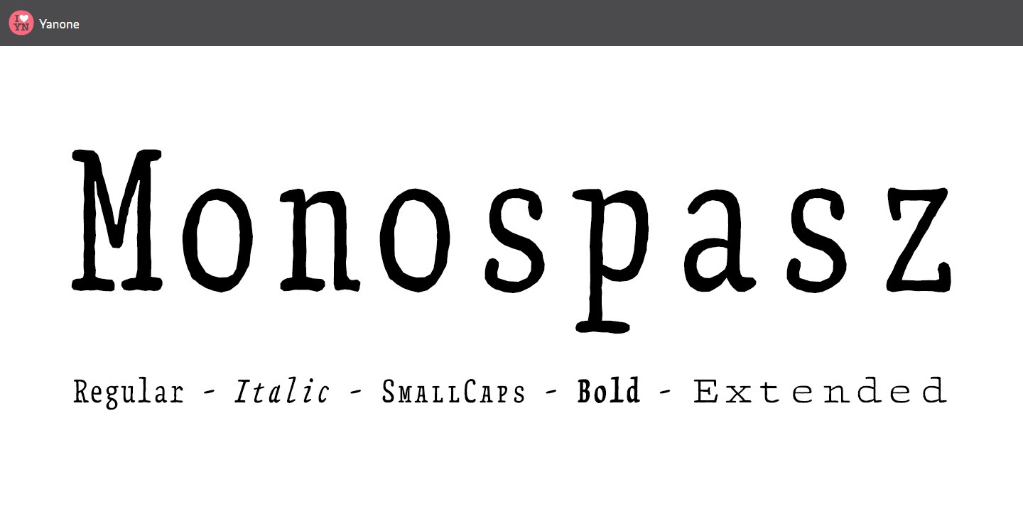 Schriftart Monospasz