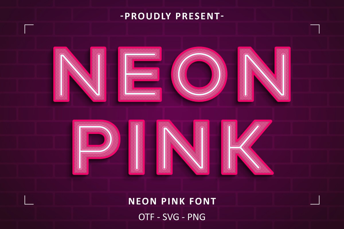 Schriftart Neon Pink