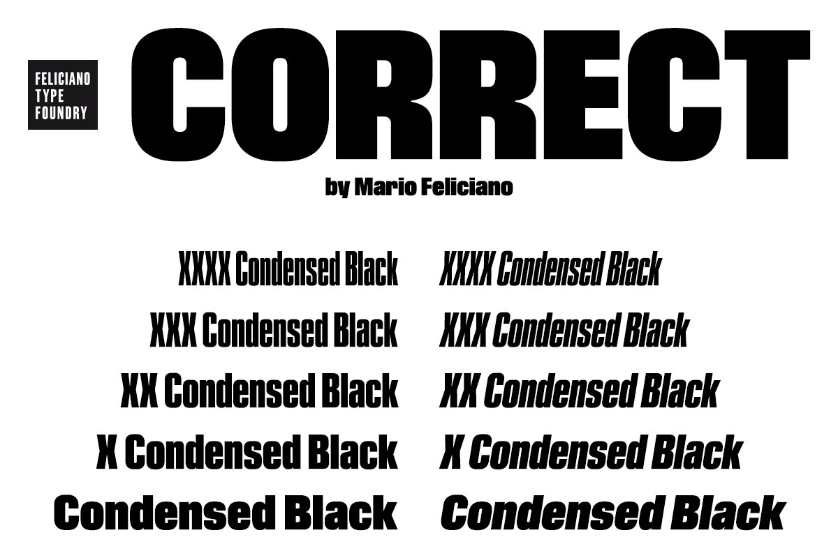 Schriftart FT Correct