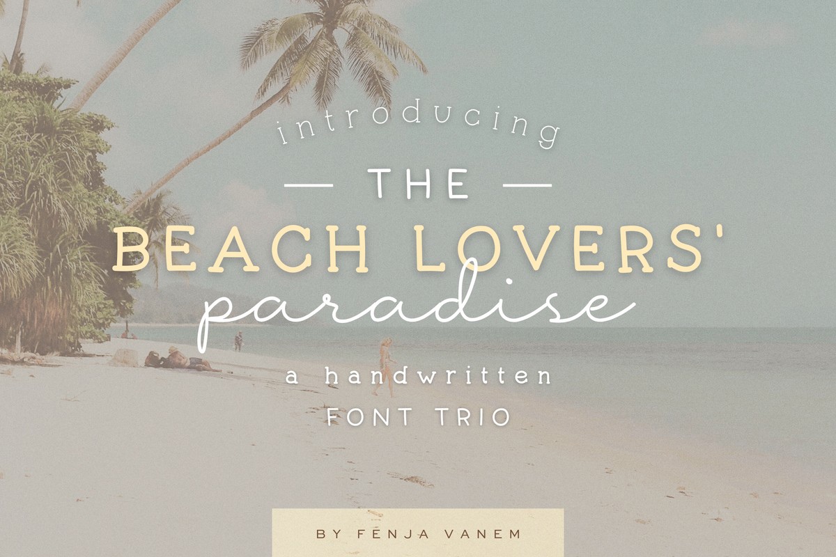 Schriftart Beach Lovers Paradise