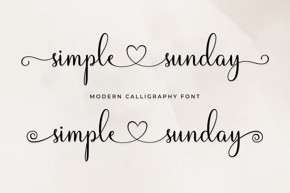 Schriftart Simple Sunday