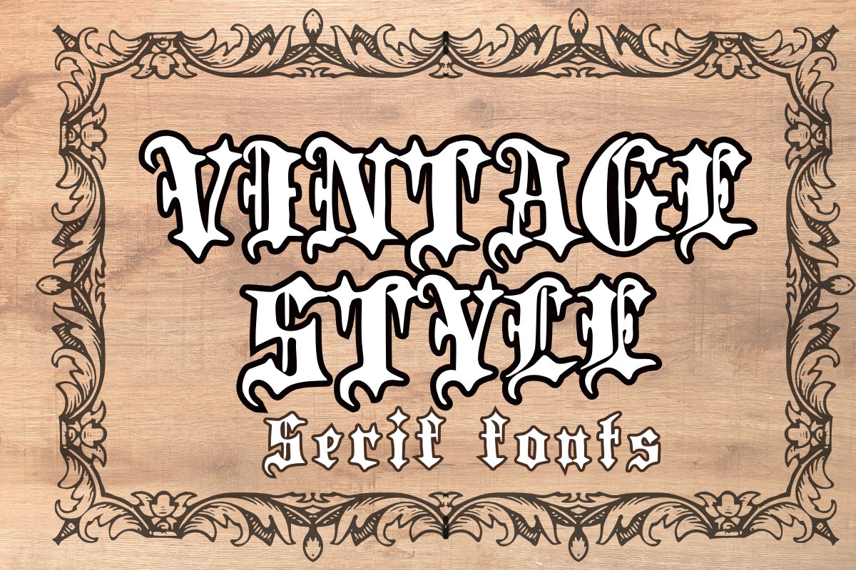 Schriftart Vintage Style