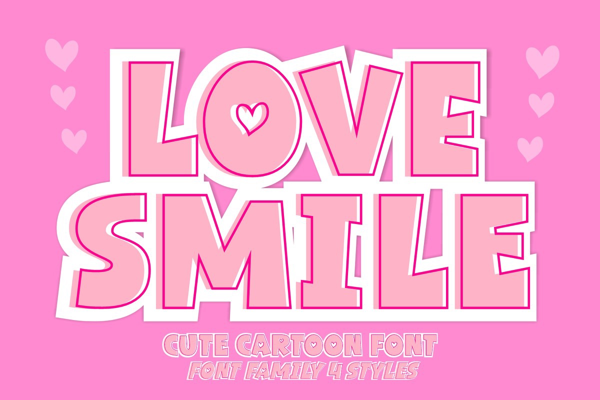 Schriftart Love Smile