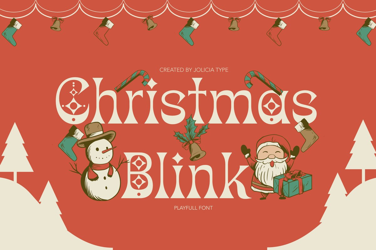 Schriftart Christmas Blink