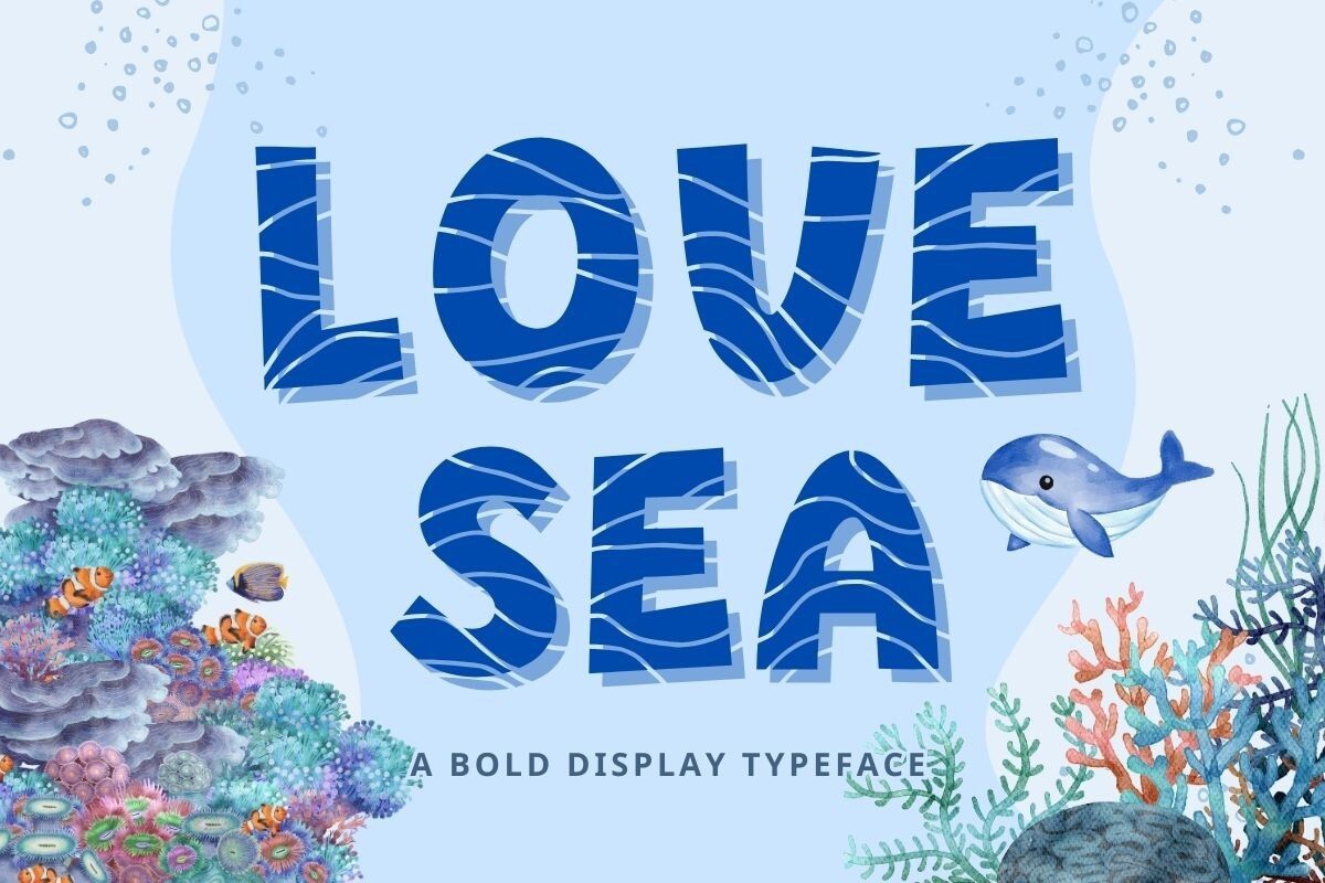 Schriftart Love Sea