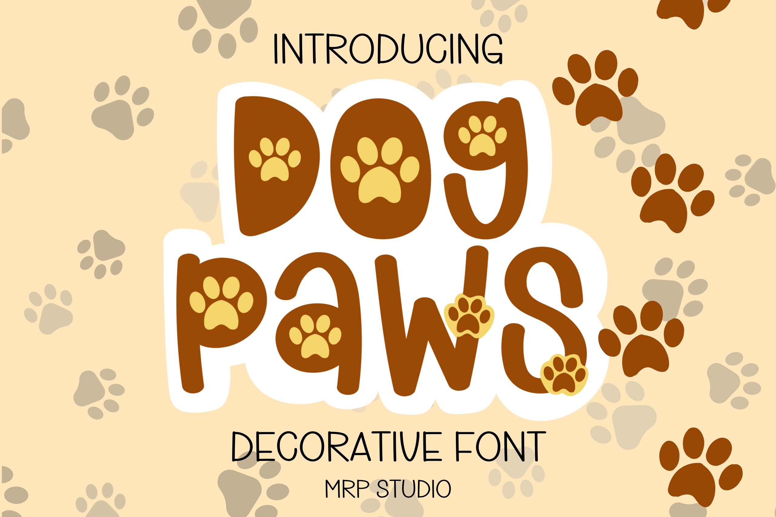 Schriftart Dog Paws