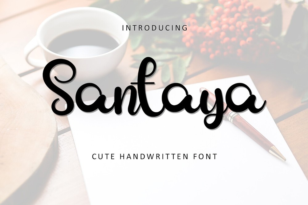 Schriftart Santaya