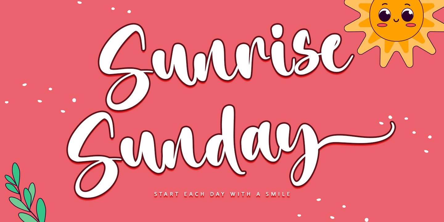 Schriftart Sunrise Sunday