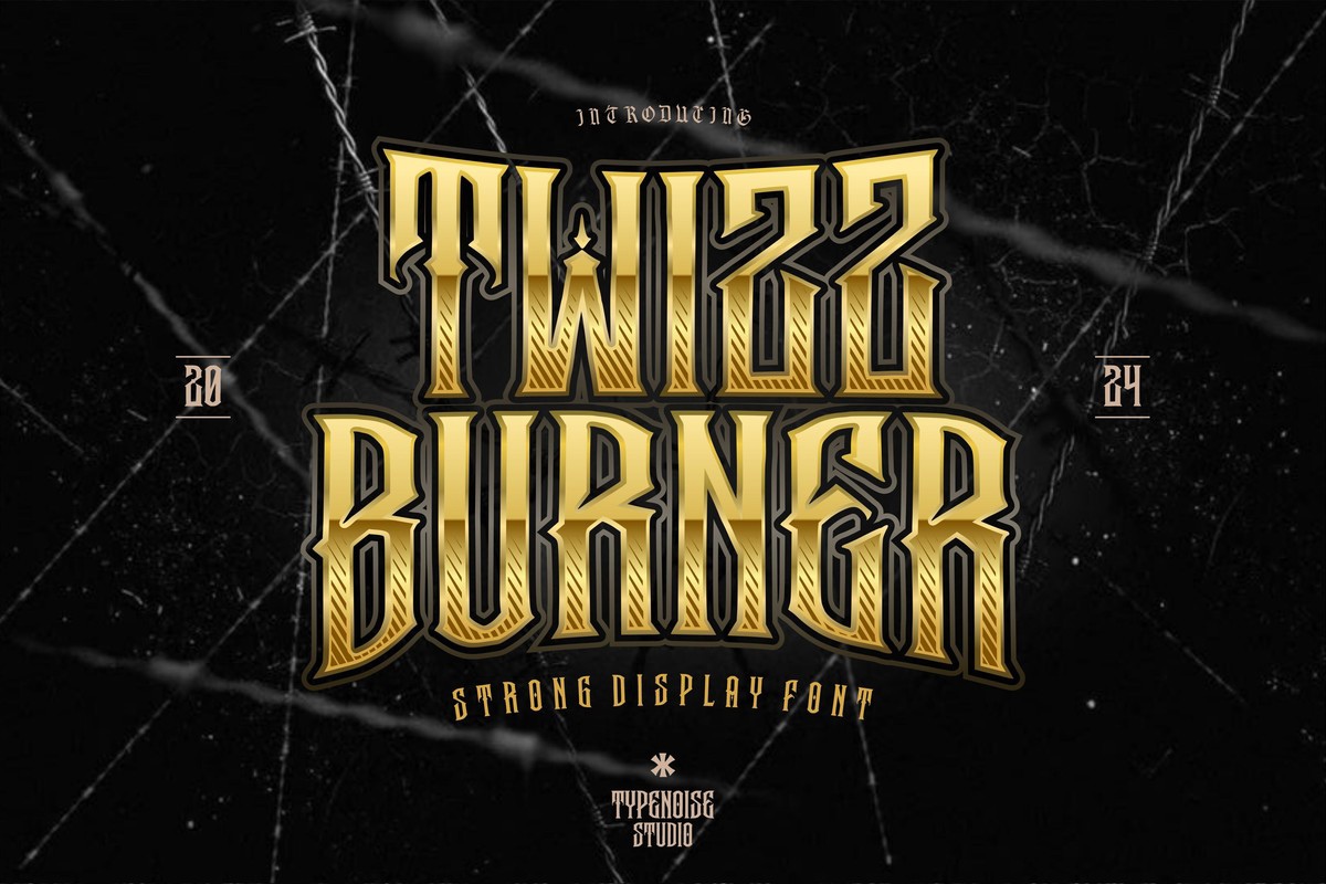 Schriftart Twizz Burner