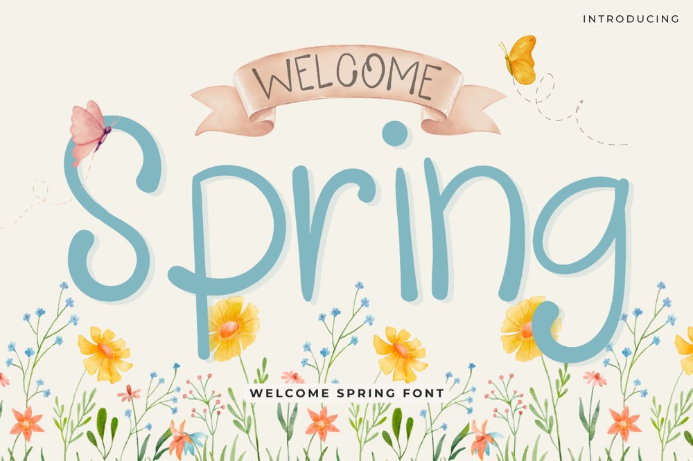 Schriftart Welcome Spring