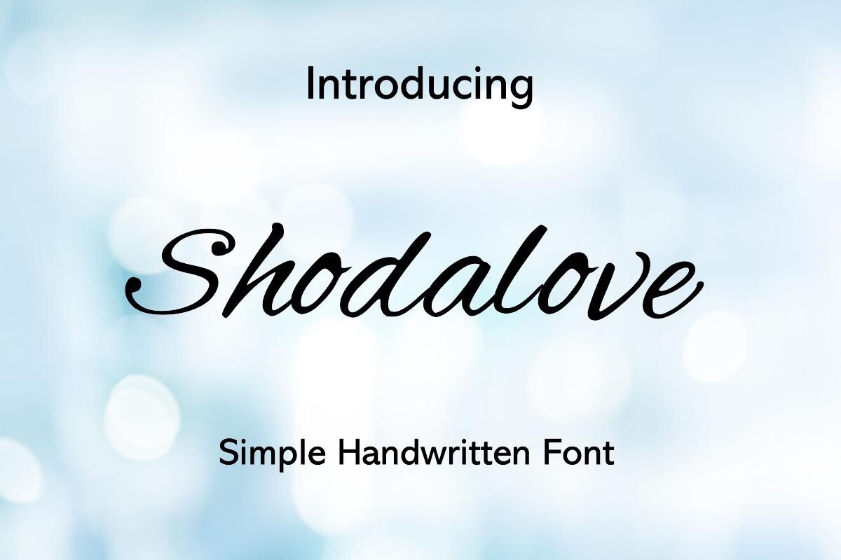 Schriftart Shodalove