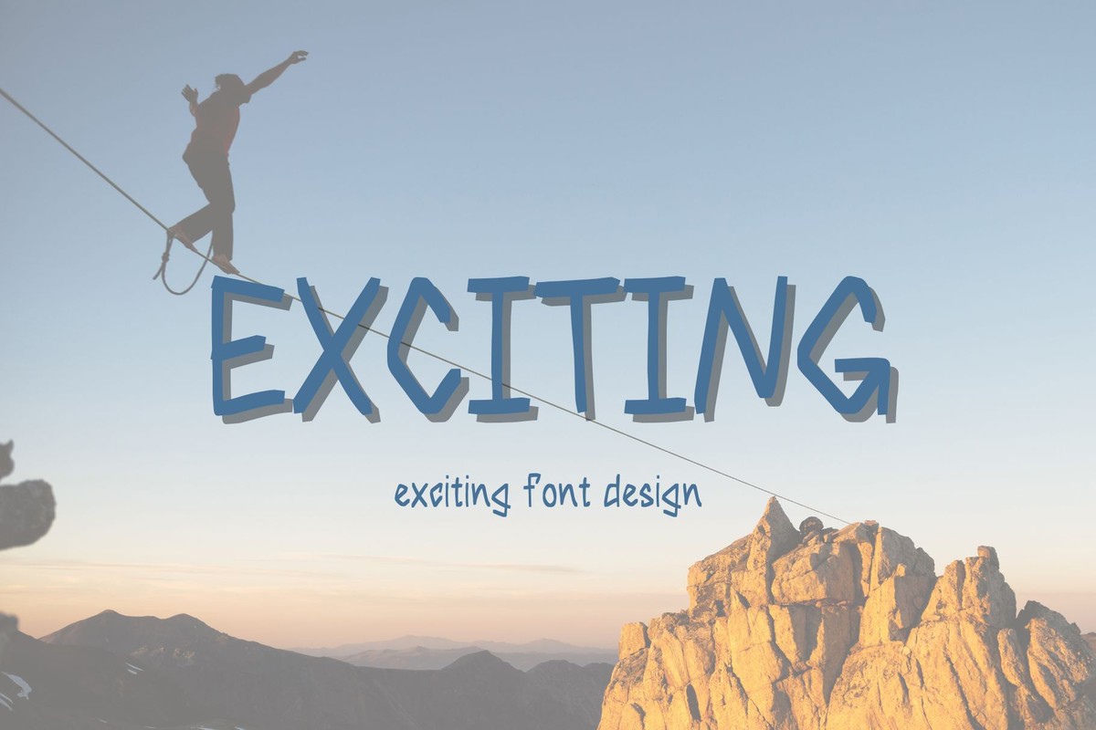 Schriftart Exciting