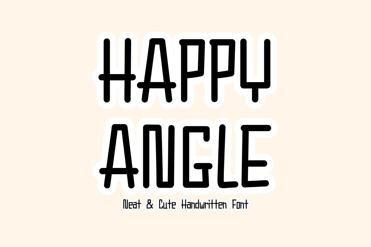 Schriftart Happy Angle