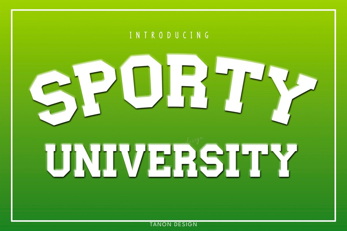 Schriftart Sporty University