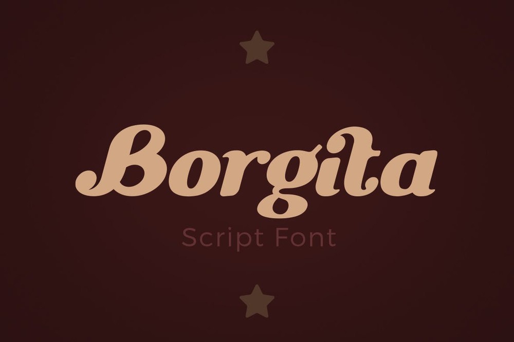 Schriftart Borgita Italic