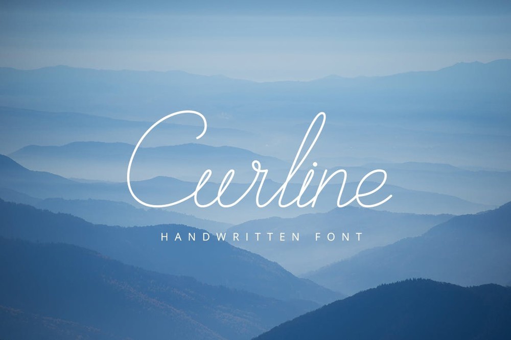 Schriftart Curline