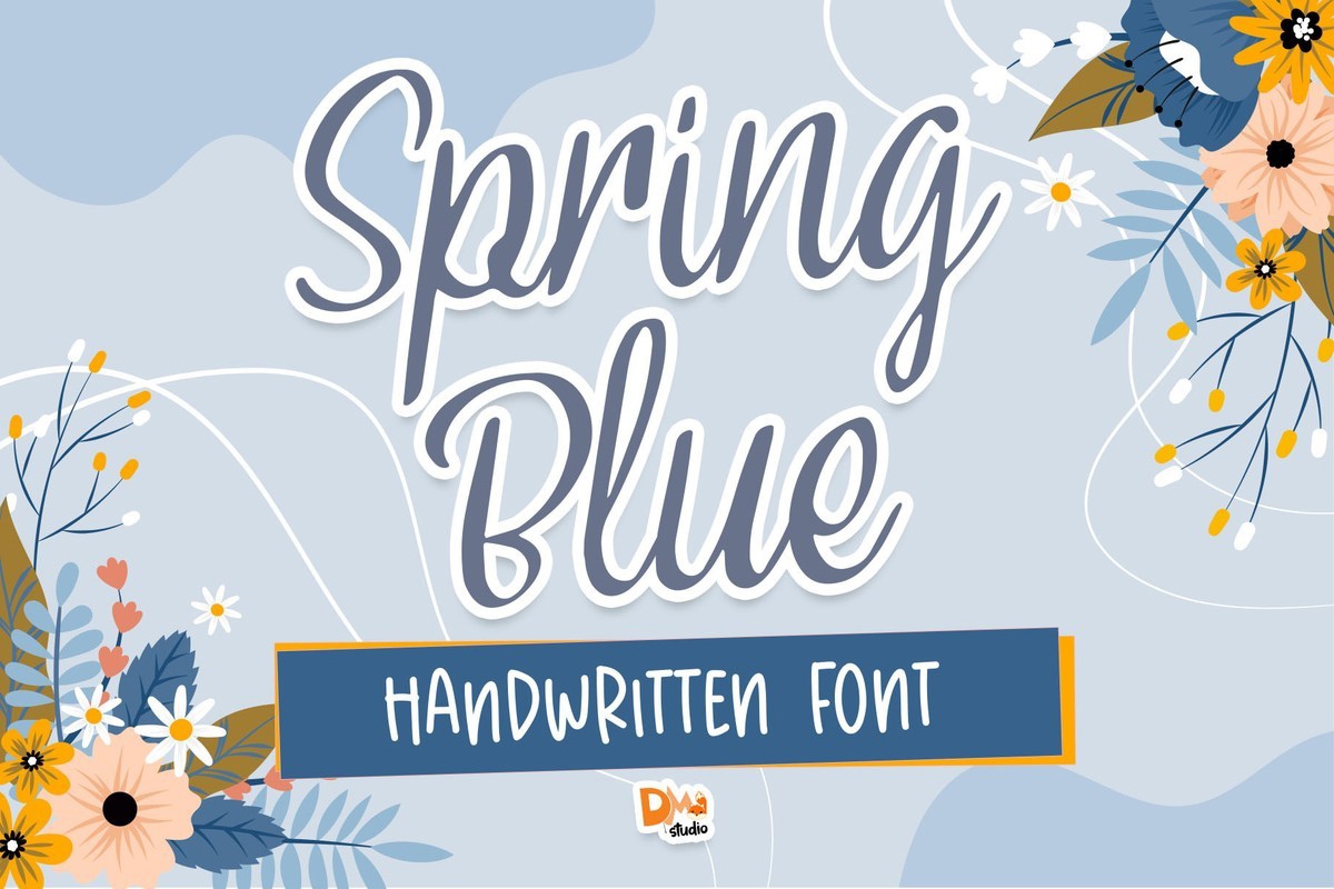 Schriftart Spring Blue