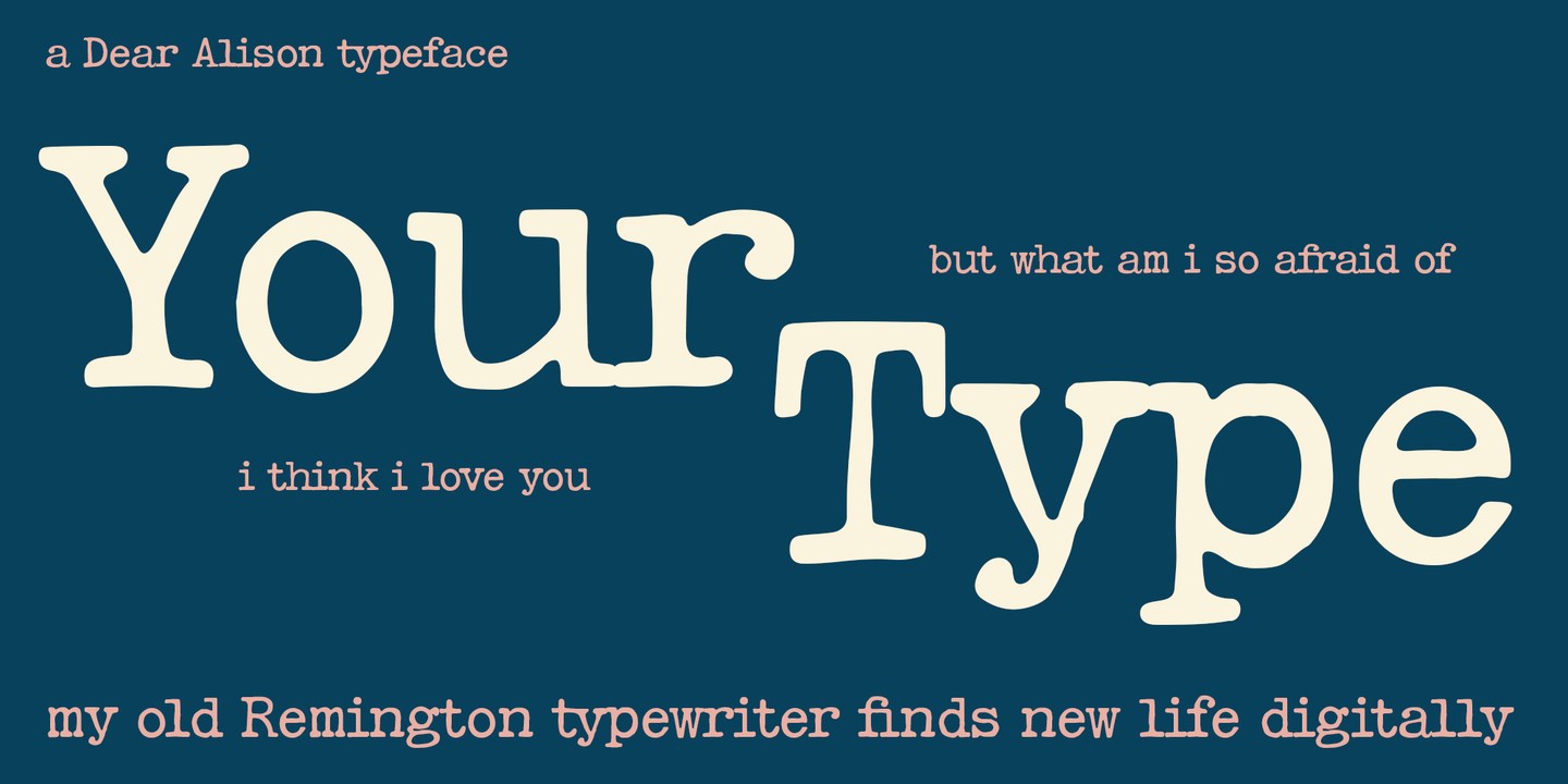 Schriftart Your Type