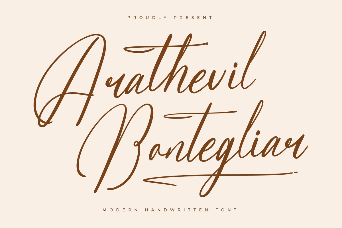 Schriftart Arathevil Bontegliar