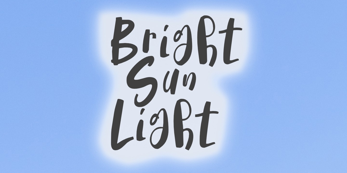 Schriftart Bright Sun Light