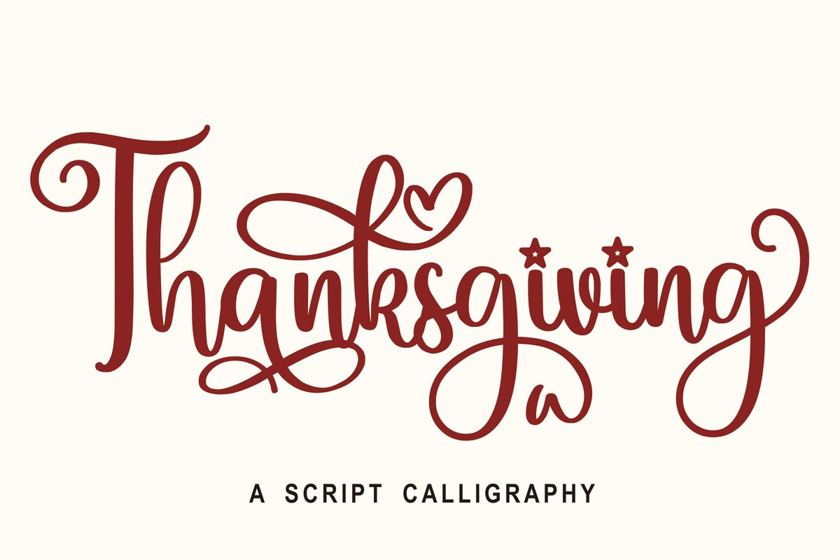 Schriftart Thаnksgiving